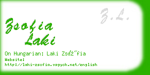 zsofia laki business card